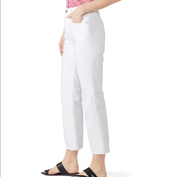 NWT Current/Elliott Straight Leg White Denim Jeans - Picture 8 of 8